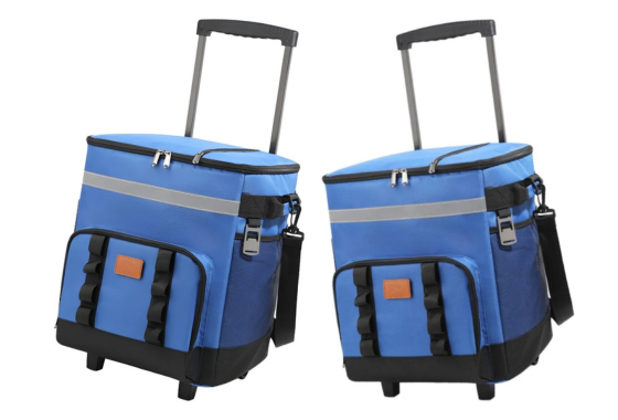 [Bolsa Térmica Com Rodinhas E Alça Para Pesca, Azul]