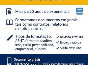 Serviços de Digitação e Formatações Profissional